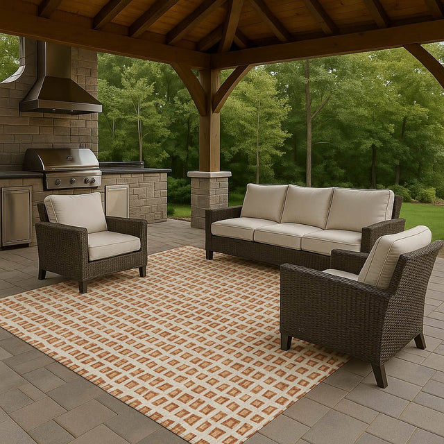 Dalyn The Reserve TR4 Copper Rug outdoor lifestyle image