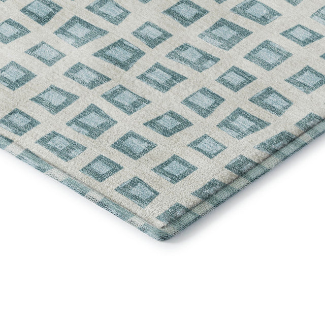 Dalyn The Reserve TR4 Teal Rug corner detail