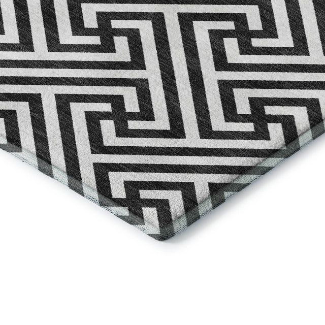 Dalyn The Reserve TR5 Black Rug corner detail