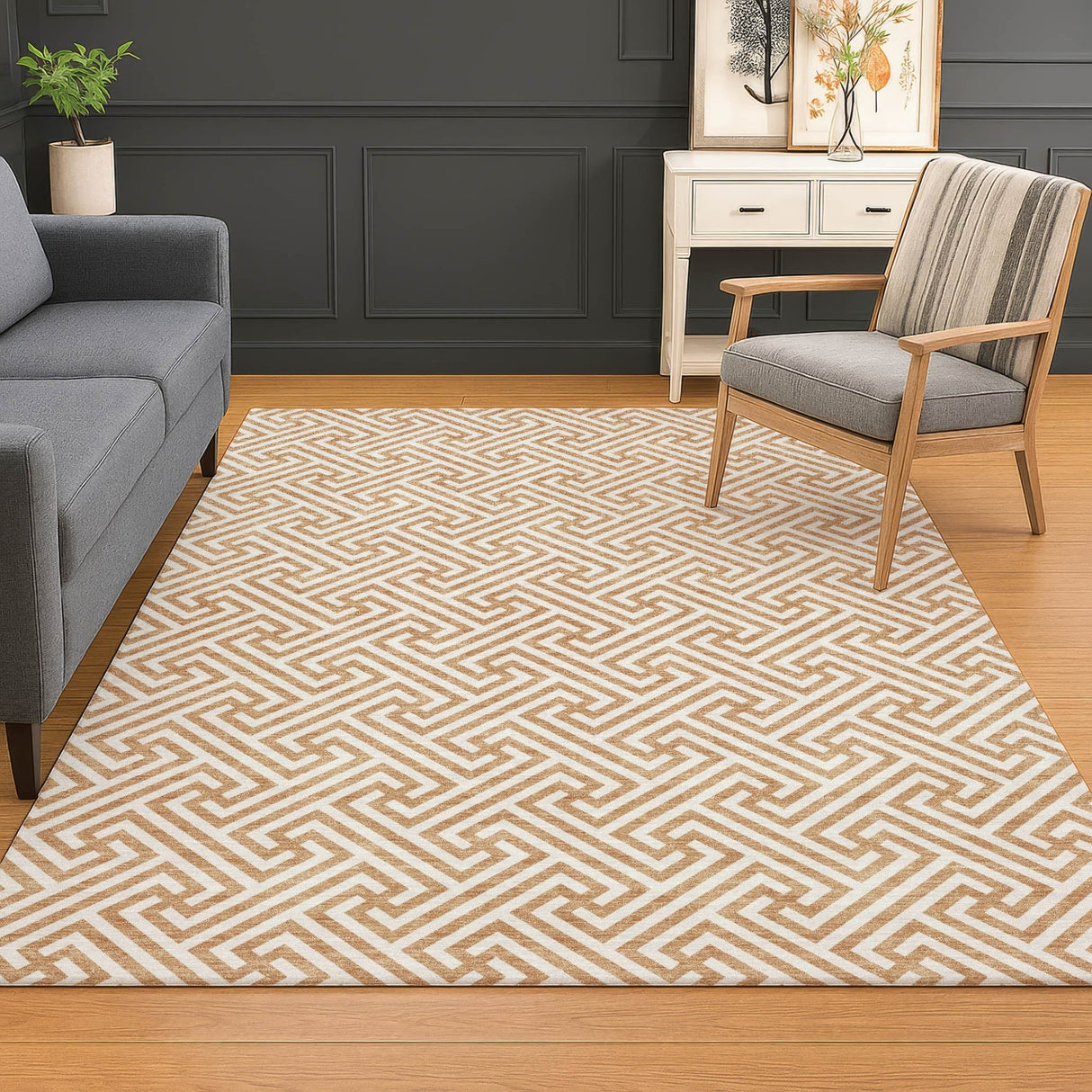 Dalyn The Reserve TR5 Copper Rug shown in a room