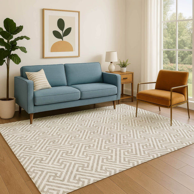 Dalyn The Reserve TR5 Flax Rug shown in a room