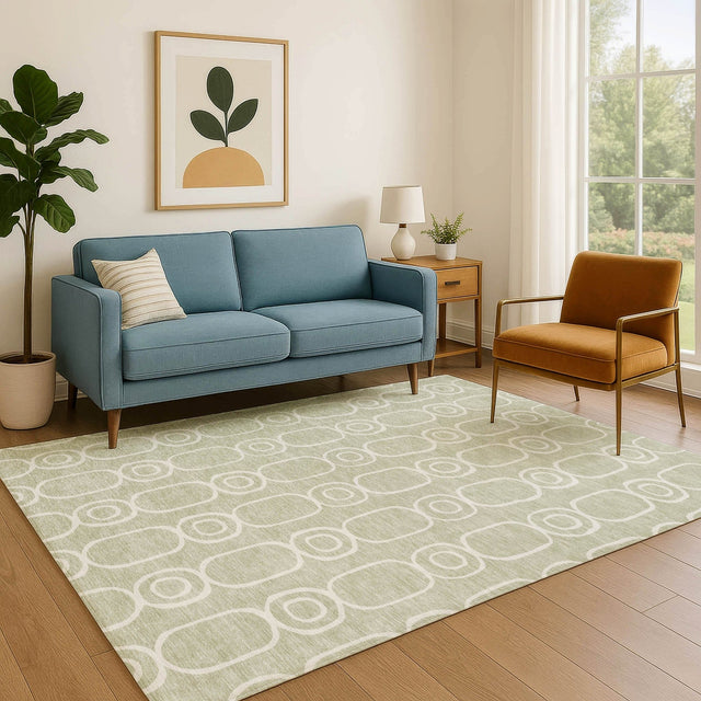 Dalyn The Reserve TR6 Celery Rug shown in a room
