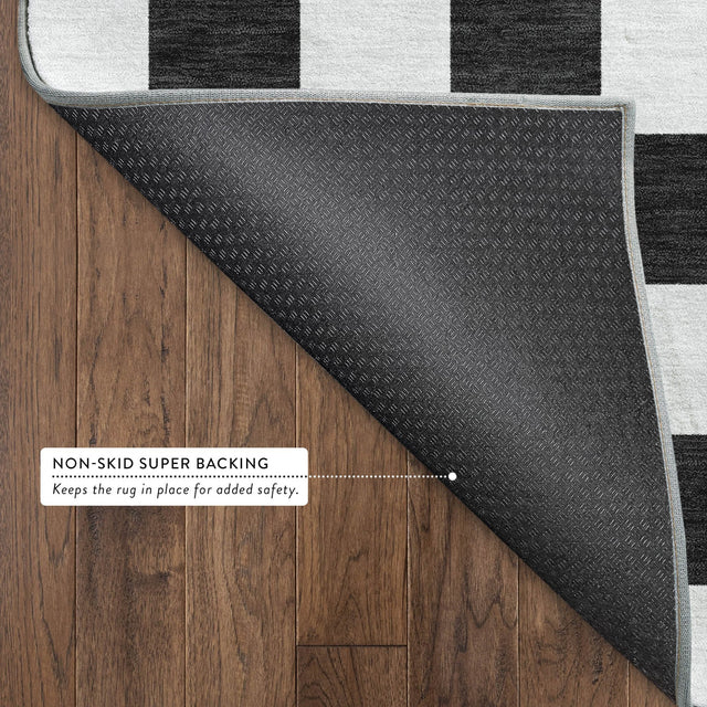 Dalyn The Reserve TR7 Black Rug backing detail