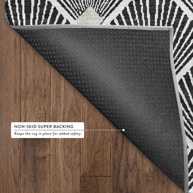 Dalyn The Reserve TR9 Black Rug backing detail