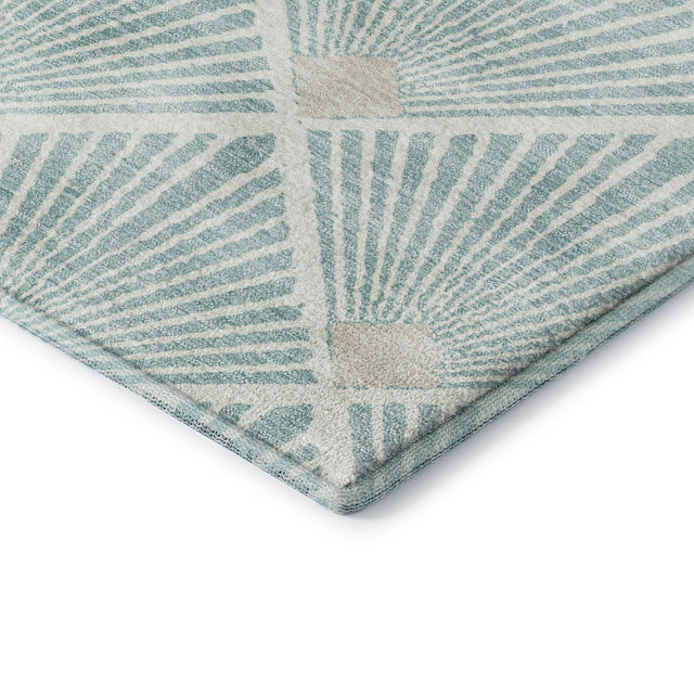 Dalyn The Reserve TR9 Seafoam Rug corner detail