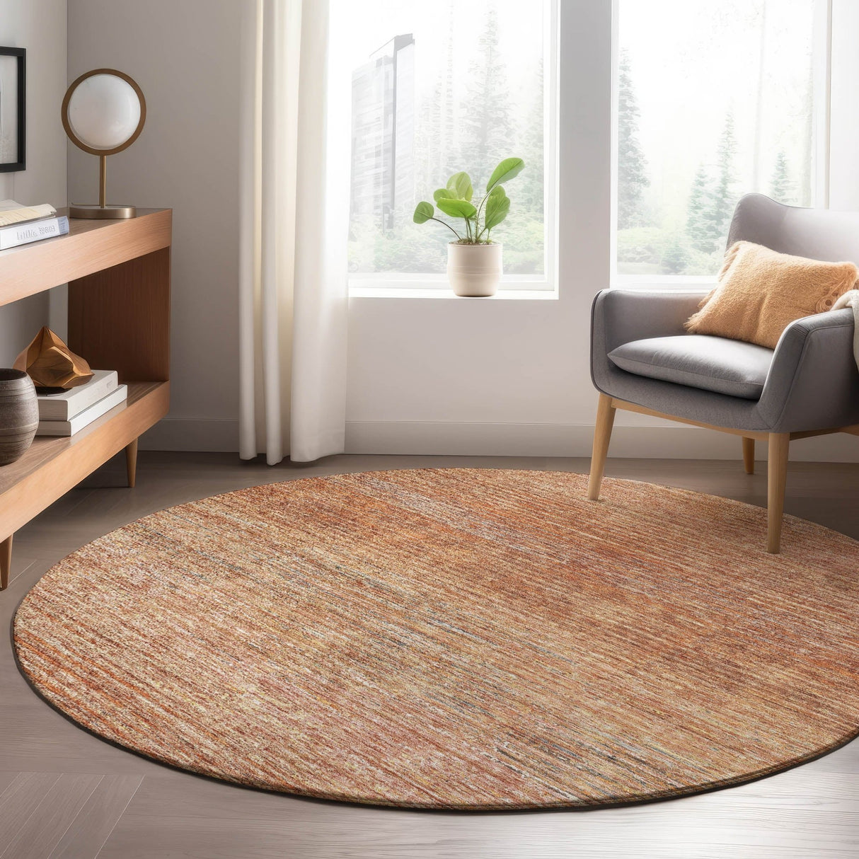 Dalyn Trevi TV1 Copper Rug shown in a room