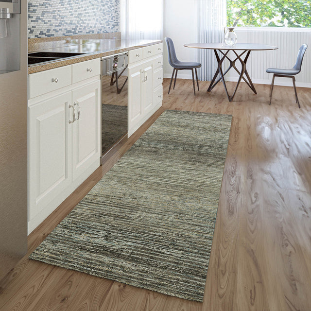 Dalyn Trevi TV1 Taupe Rug shown in a room