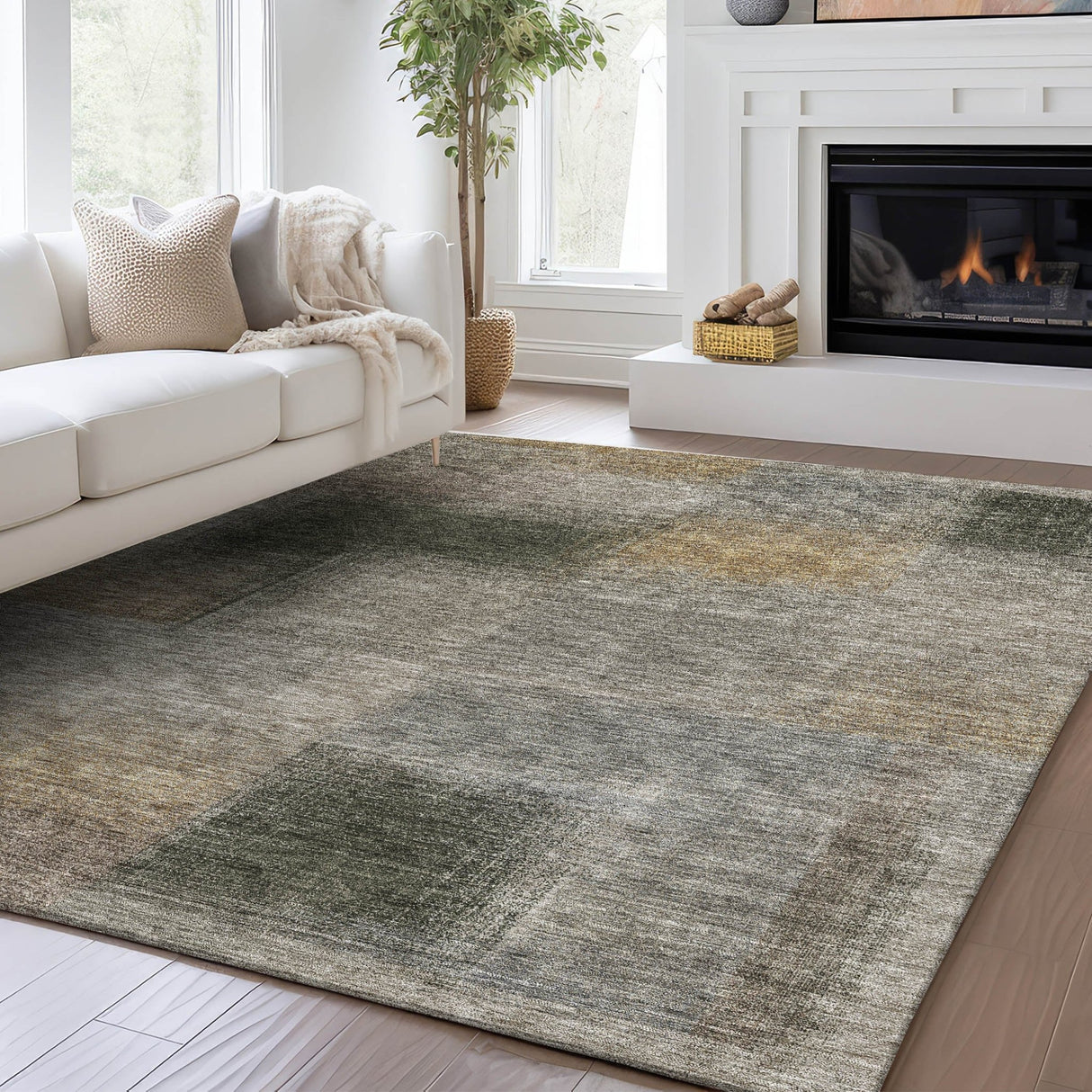 Dalyn Trevi TV10 Mocha Rug shown in a room