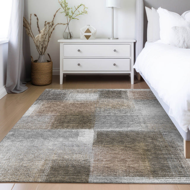 Dalyn Trevi TV10 Pewter Rug shown in a room