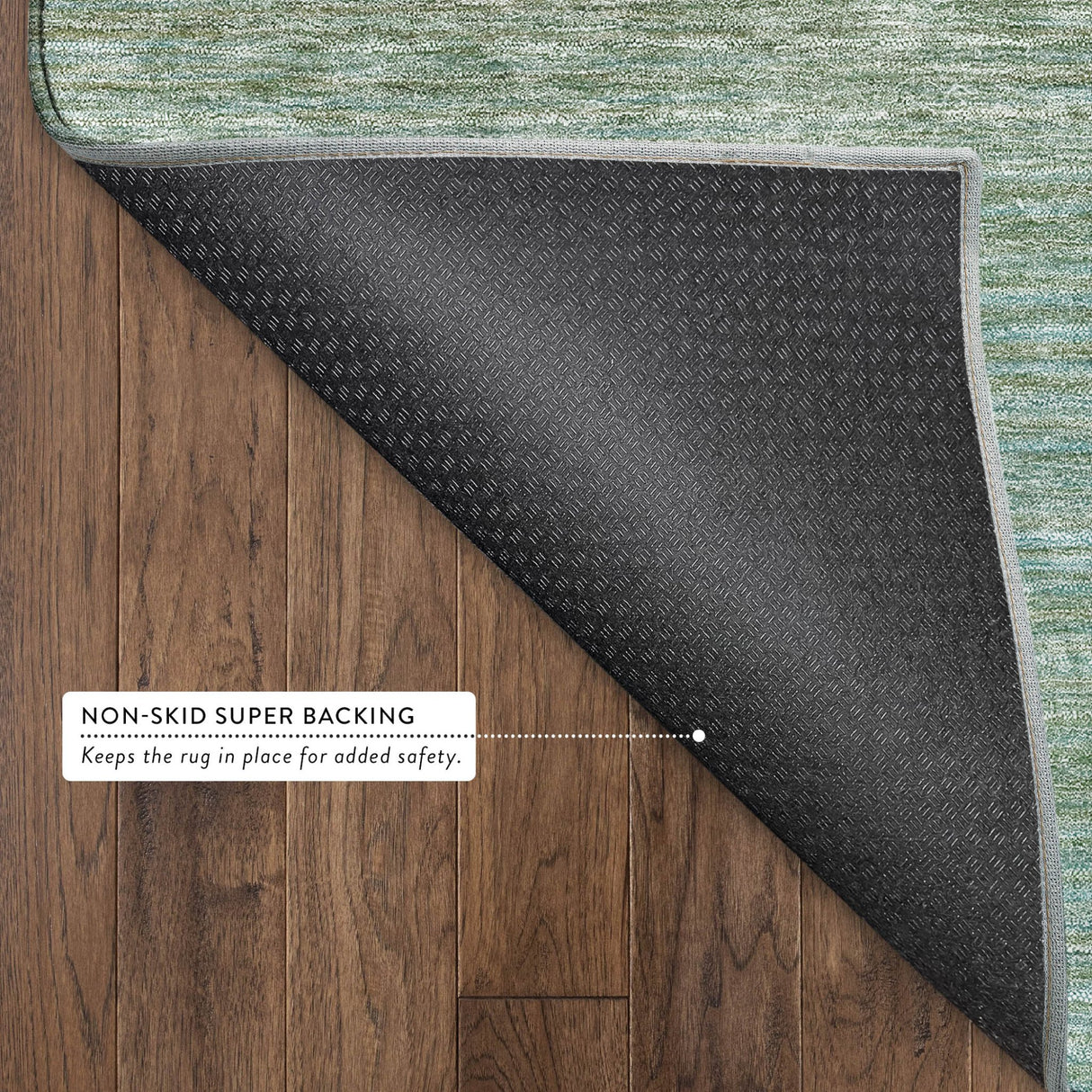Dalyn Trevi TV11 Teal Rug backing detail