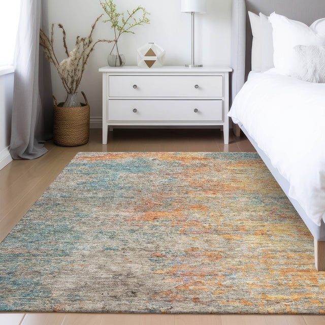 Dalyn Trevi TV13 Teal Rug shown in a room