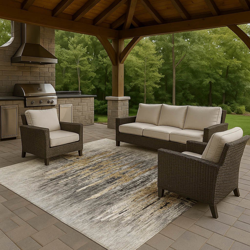 Dalyn Trevi TV14 Gray Rug outdoor lifestyle image