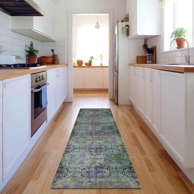 Dalyn Trevi TV16 Purple Rug shown in a room
