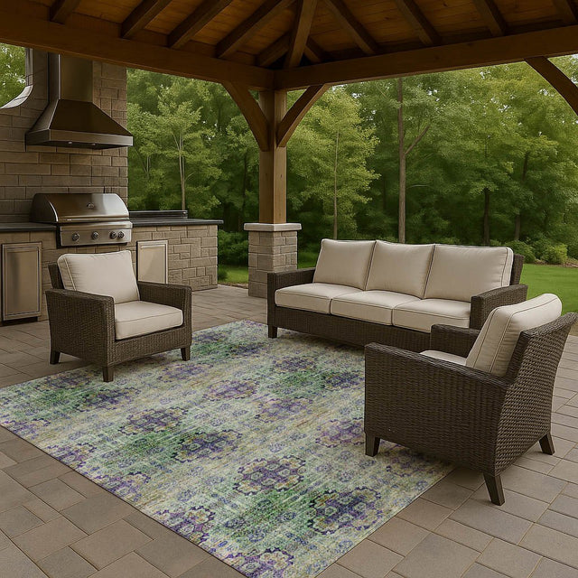 Dalyn Trevi TV16 Purple Rug outdoor lifestyle image