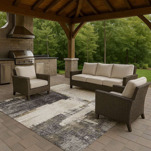 Dalyn Trevi TV18 Gray Rug outdoor lifestyle image