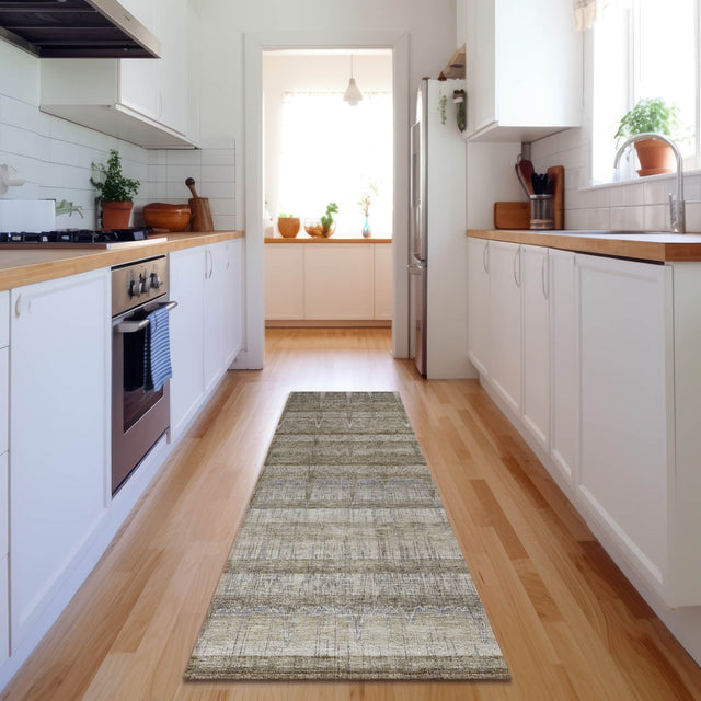Dalyn Trevi TV19 Taupe Rug shown in a room