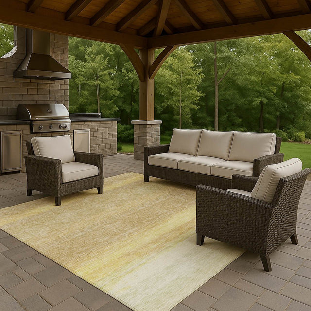 Dalyn Trevi TV2 Tan Rug outdoor lifestyle image