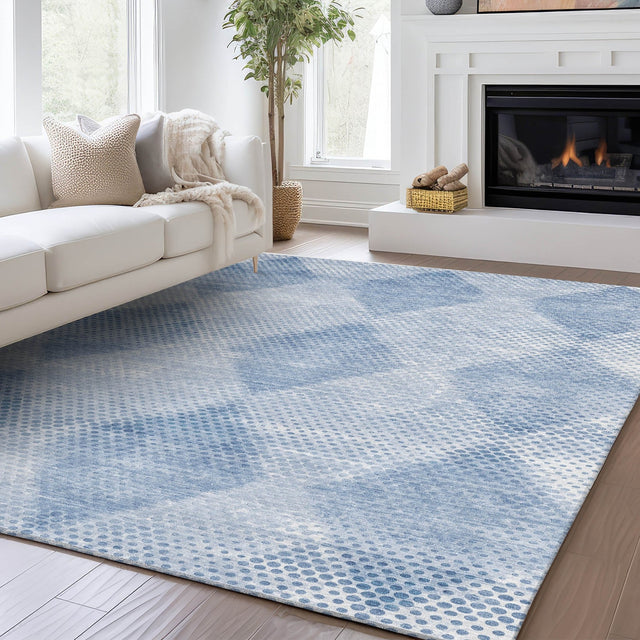 Dalyn Trevi TV4 Blue Rug shown in a room