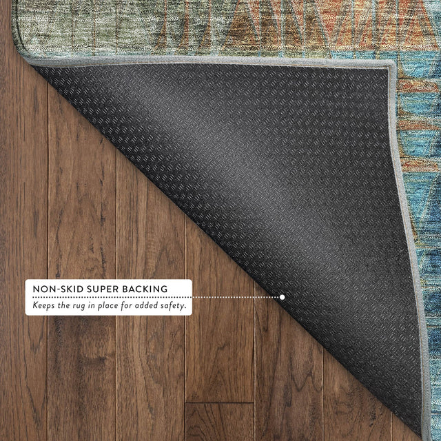 Dalyn Trevi TV6 Green Rug backing detail
