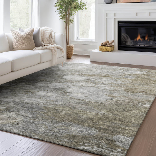 Dalyn Trevi TV7 Taupe Rug shown in a room