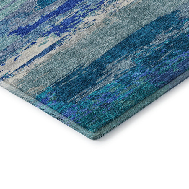 Dalyn Trevi TV8 Blue Rug corner detail