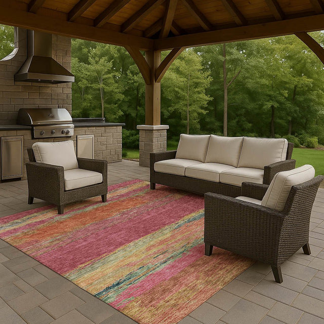 Dalyn Trevi TV8 Blush Rug outdoor lifestyle image