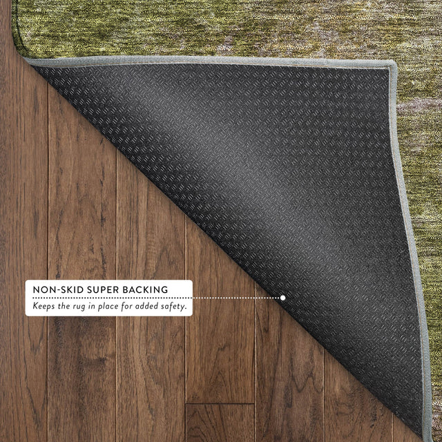 Dalyn Trevi TV9 Green Rug backing detail