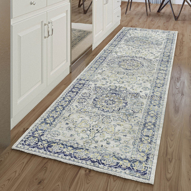 Dalyn Tuscany TU1 Silver Rug shown in a room