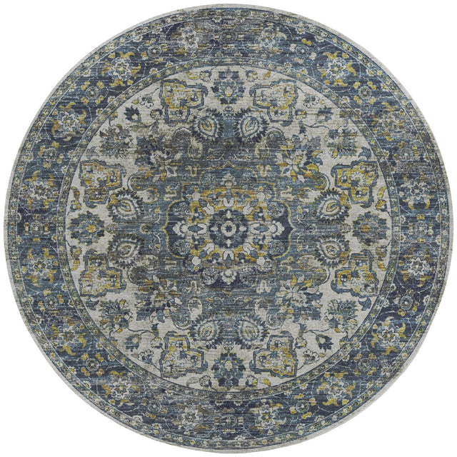 Dalyn Tuscany TU1 Silver Rug round rug