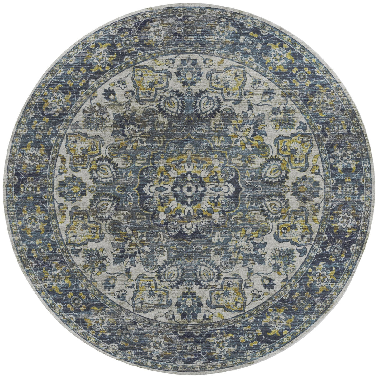Dalyn Tuscany TU1 Silver Rug round rug