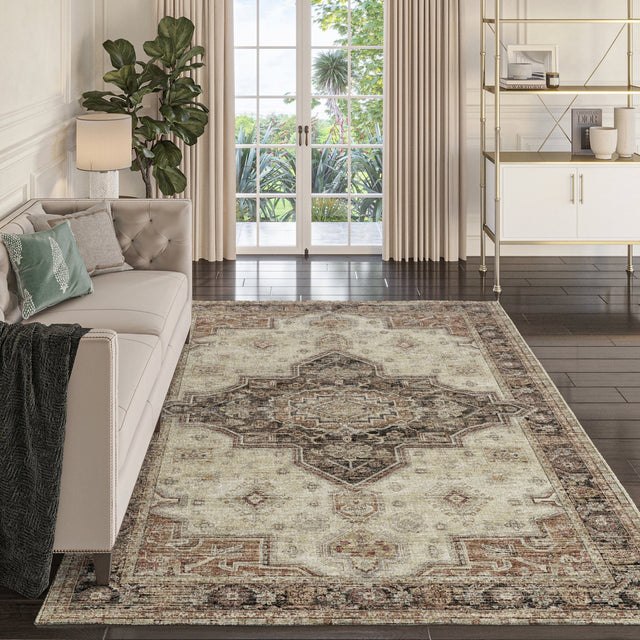 Dalyn Tuscany TU11 Beige Rug shown in a room
