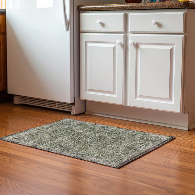 Dalyn Tuscany TU12 Green Rug shown in a room