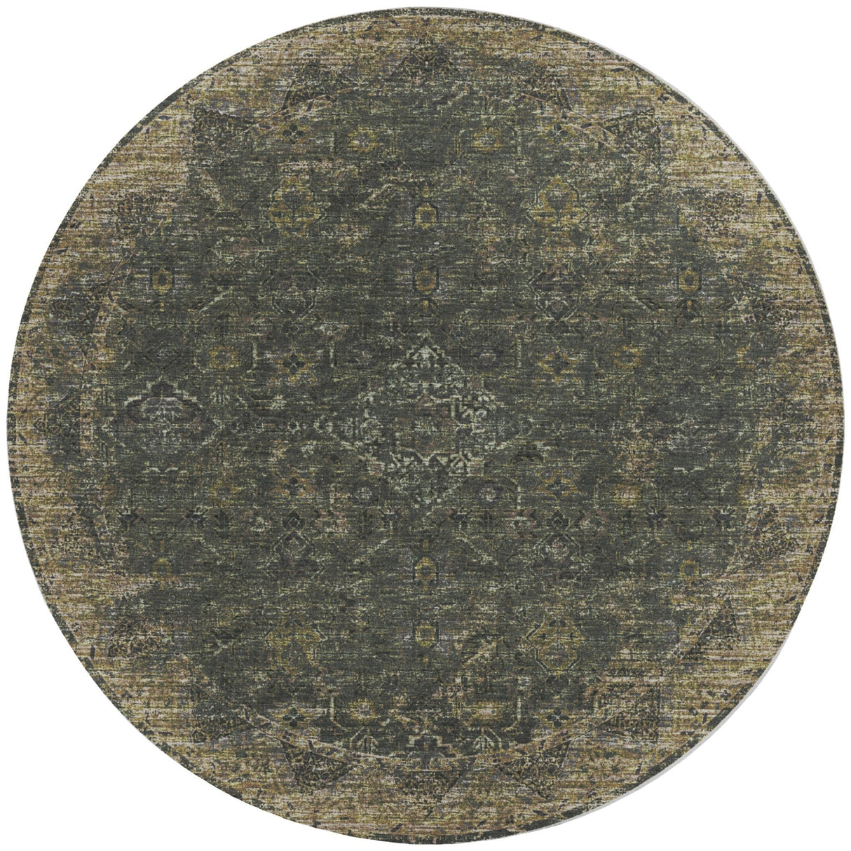 Dalyn Tuscany TU12 Green Rug round rug