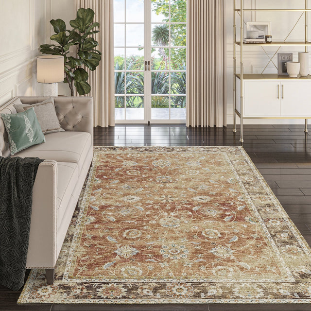 Dalyn Tuscany TU14 Paprika Rug shown in a room