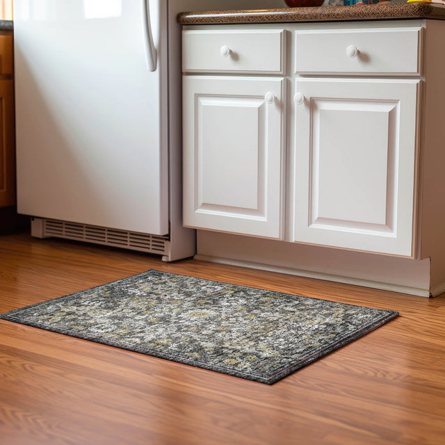 Dalyn Tuscany TU2 Gray Rug shown in a room
