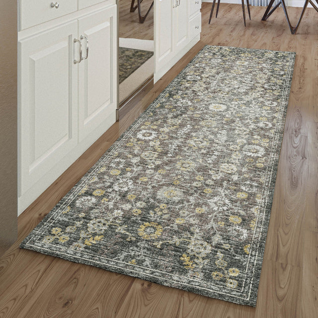 Dalyn Tuscany TU2 Gray Rug shown in a room