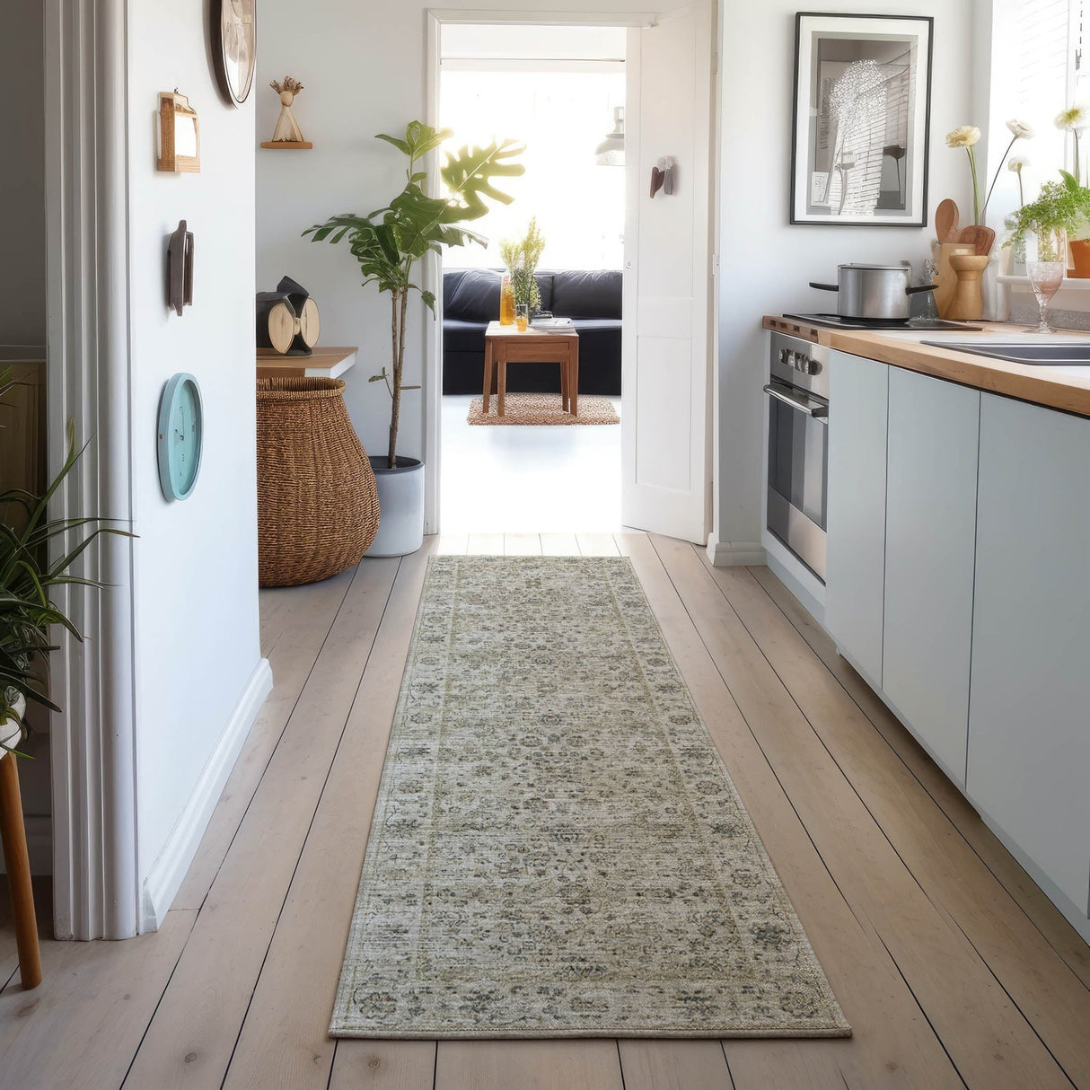 Dalyn Tuscany TU3 Ivory Rug shown in a room