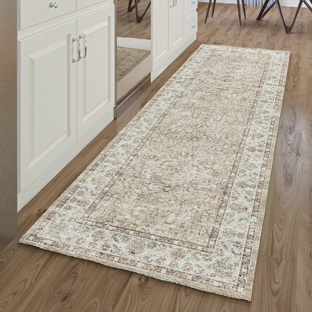Dalyn Tuscany TU5 Taupe Rug shown in a room