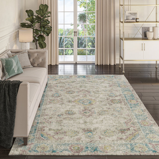 Dalyn Tuscany TU7 Linen Rug shown in a room