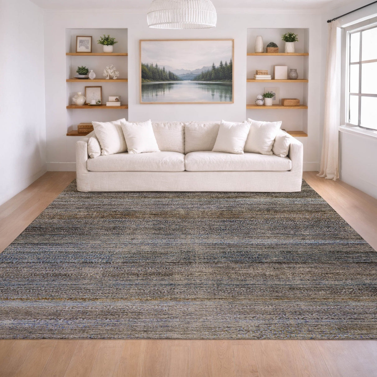 Dalyn Vico VC1 Blue Rug shown in a room