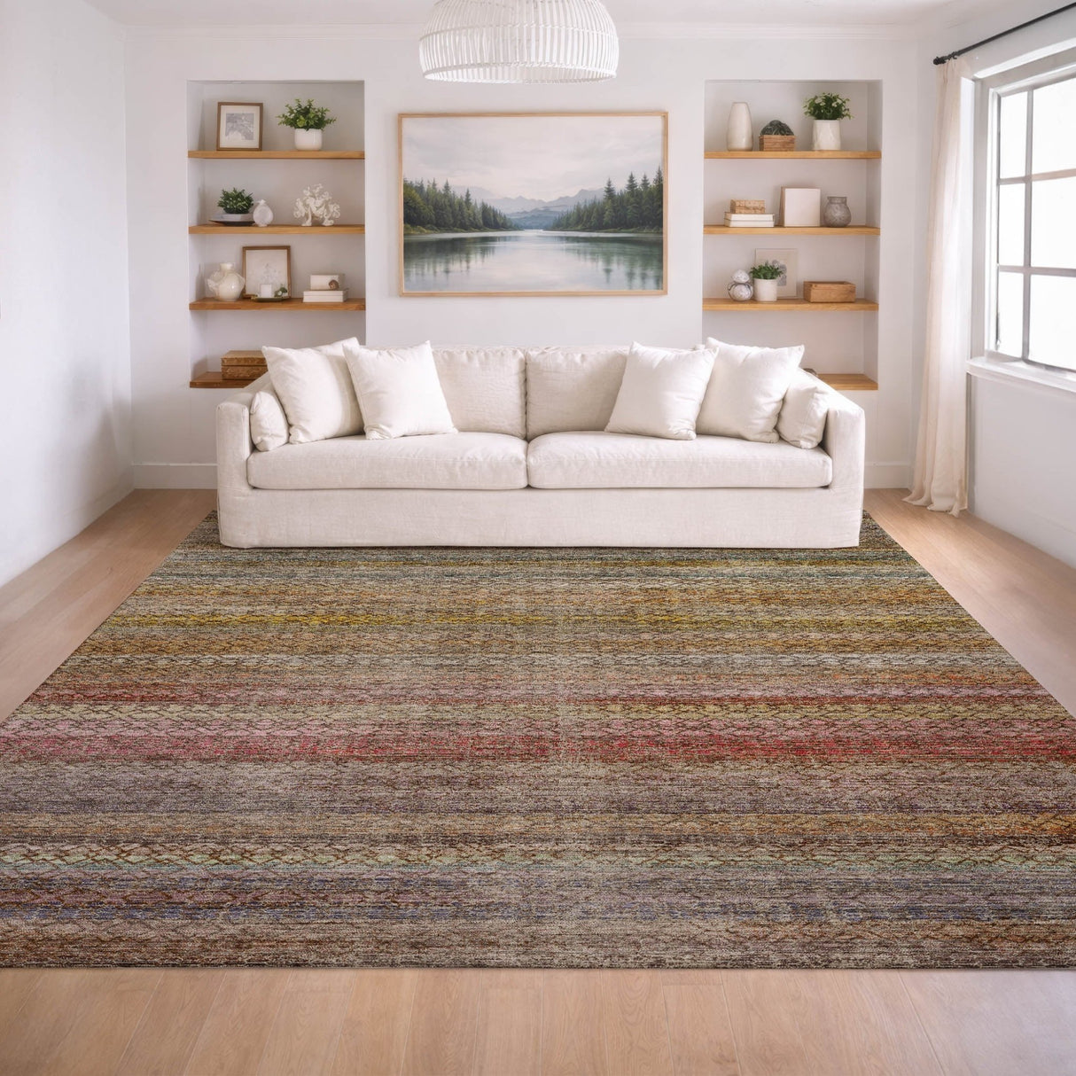 Dalyn Vico VC4 Chocolate Rug shown in a room