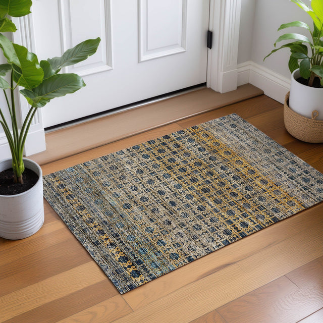 Dalyn Vico VC5 Navy Rug shown in a room
