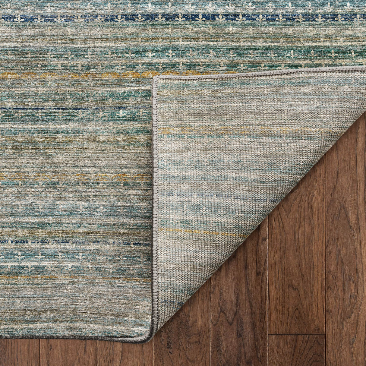 Dalyn Vico VC6 Teal Rug backing detail