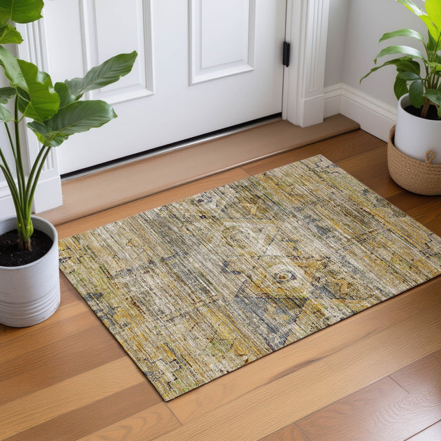 Dalyn Vico VC7 Gold Rug shown in a room