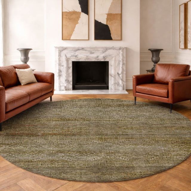 Dalyn Vico VC8 Olive Rug shown in a room