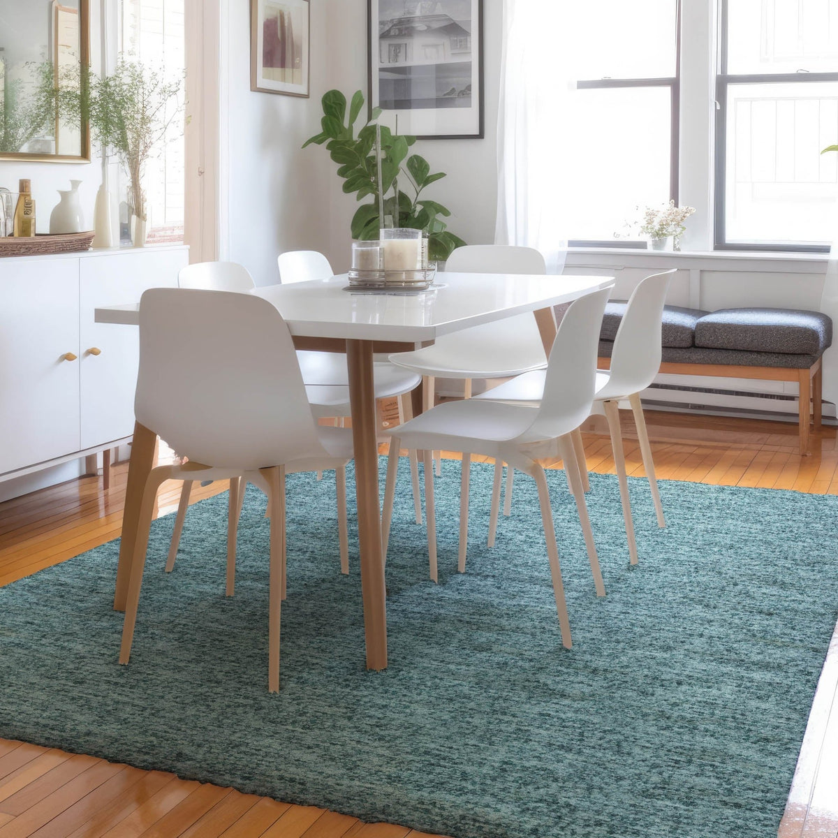 Dalyn Voyage VY2 Transitional Machine Made Teal Rug