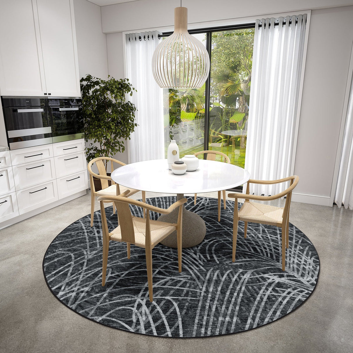 Dalyn Winslow WL2 Midnight Rug shown in a room