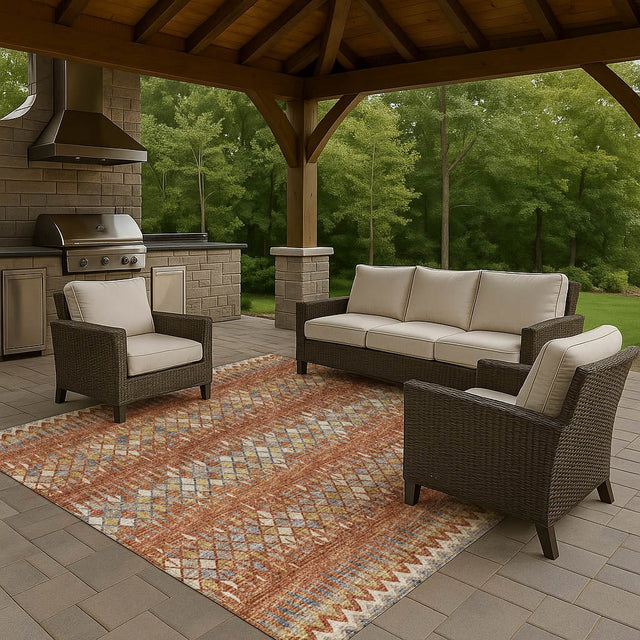 Dalyn Winslow WL5 Paprika Rug outdoor lifestyle image