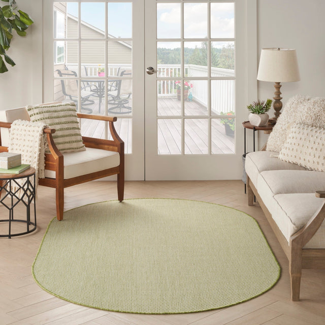 Nourison Courtyard Cou01 Ivory Green Rugs