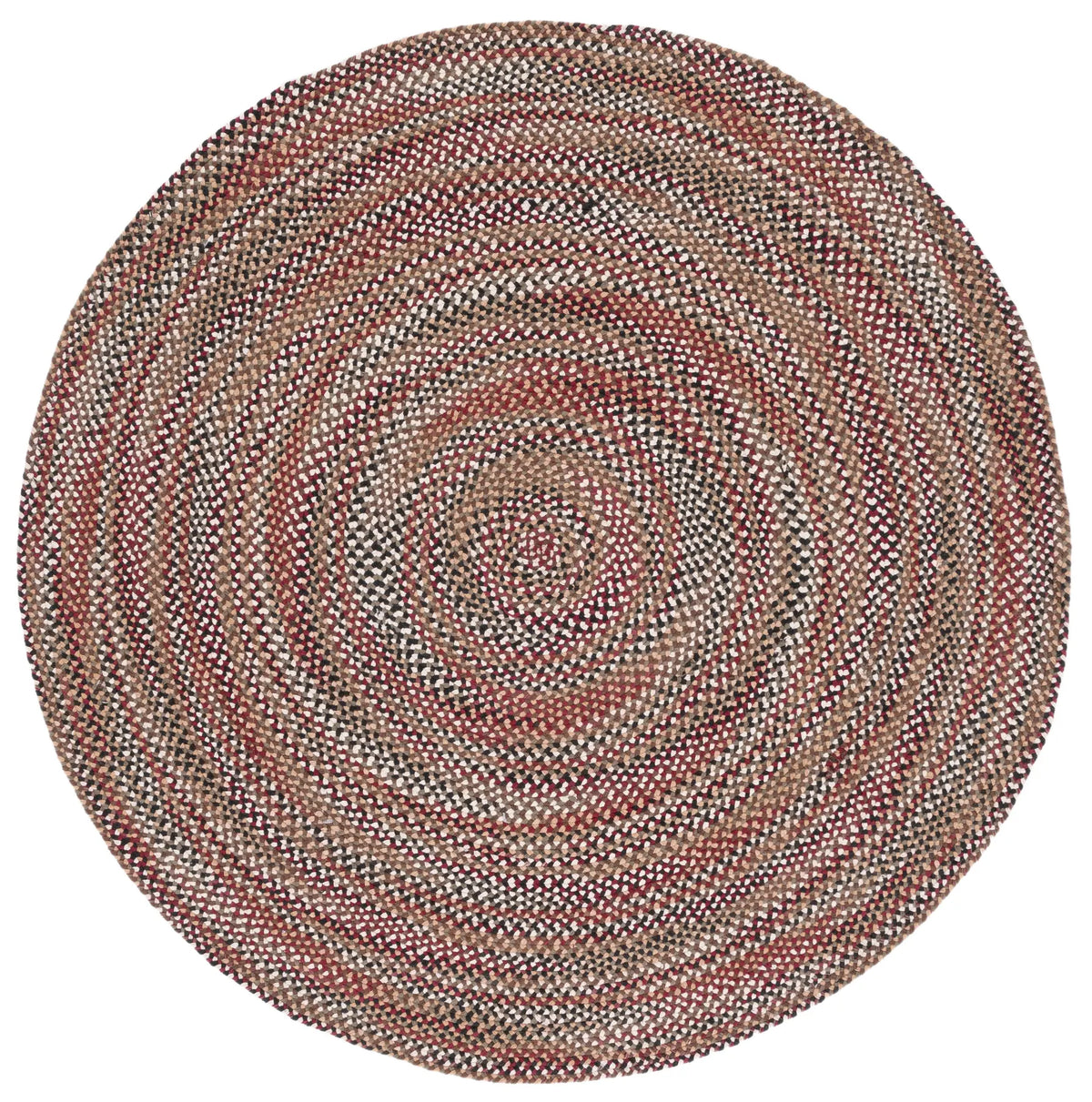 Safavieh Braided 5'-0" x 5'-0" Rug in Ivory / Black